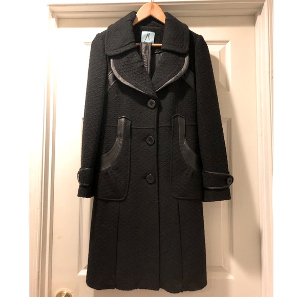 Black long coat. Marciano coat. XS/TP coat. - Picture 1 of 2